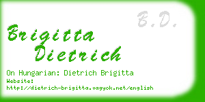 brigitta dietrich business card